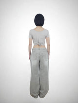 2WAYS TIE BACK TEE (OAT)