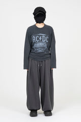 フレインブラックウォッシングクロップ半袖Tシャツ
