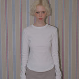 C 90S LINE BASIC LONG SLEEVE T-SHIRT_WHITE