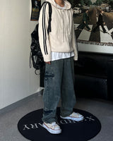 CB Track Knit Hood Zip-up (4C)