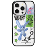 ヒップ 3D ブルー ラビット エポキシ バンパー iPhone ケース