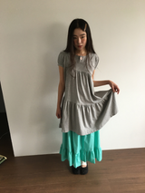 クロス ボタン ドレス (2color)