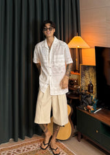 Overfit Bermuda Backbanding Slacks Shorts 3COLOR