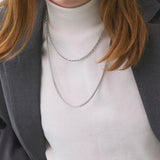 a men's layered necklace_CLEF CLEAN TONE NEC