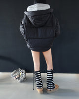 Robs High-Neck Hooded Short Padded Jacket