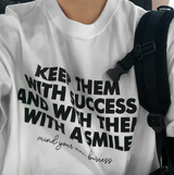 ナンバーキプデニムレタリングベーシックオーバーフィット半袖Tシャツ