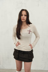 wool pk skirt (brown)