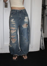 SUN DAMAGE WIDE PANTS (S-L)