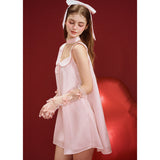 [GirlyFancyClub] Qixi Home Series *Sweet Dream Island* Pink Doll Collar Bathrobe Wearable Dress
