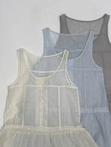 Somi See-through Frill Sleeveless Blouse