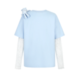 13DE MARZO ベアレイヤードレーシーTシャツ