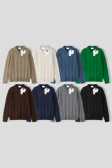 LMNローダーケーンブルツーボタンカラーニットウェア(8 colors)