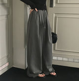 [MADE] スクエアワイドラバーウエストロングパンツ