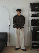ASCLO Two Tuck Wide Cotton Pants (3color)
