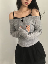 キーホールオフショルダーT