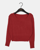 Honty Pastel U-Neck Round Cropped Knitwear