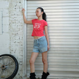 ナンバーストレッチTシャツ red