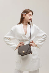 ISLE MINI ショルダーレザーバッグ / Mud Grey
