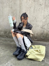 ポートレート リバーシブル ビッグ ショッパー バッグ(Green&Check)