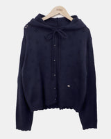 Mamel Punching Hood Knit Cardigan