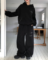 グリント裏起毛フリーススタッドトレーニングパンツ