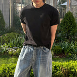 LMN モダンクラシックコットンクロップ半袖Tシャツ (5 colors)