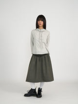 SNAP HOODIE SHIRT (SAND GREY)