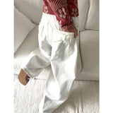 Ribbon back pocket wide balloon pants
