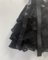 Guener Ribbon Lace Skirt (Black)
