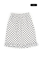 Bubble dot frill skirt