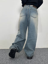 (UNISEX) WIDE OVERSIZED BALLOON LIGHT BLUE BOYFRIEND DENIM