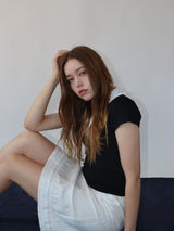 フリーレースミディスカート (white)