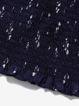 Ribbon square blouse (Navy)