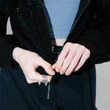 Logo hoodie zip-up black