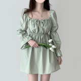 Pony shirring dress