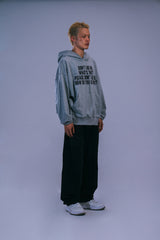LETTERING HOODIE - GRAY