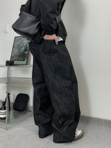 MR Non-fade curved half banding denim