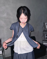 (2color) Natsu Frill Wrinkle Jacket