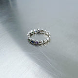 Multicolor Stone Open Ring