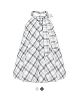 Check Ribbon Halter Blouse