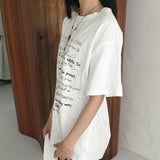 Ket back slit twisted lettering overfit short sleeve t-shirt