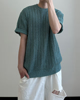 Weave Boucle Lace Round Knit