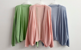 Amit Bolero Loose Fit Puff Knit Cardigan 