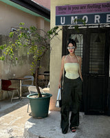 muffler strap set shirring tube top