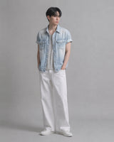 (UNISEX) Slub Denim Over Shirts