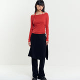 Wrap Skirt Pants Black