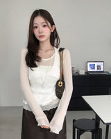 エッグパンチングホルタースリーブレストップ