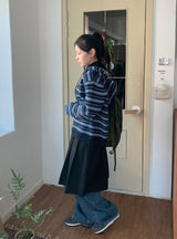 Ankbo Banding Pleated Midi Skirt