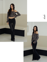 black jeans bootcut denim pants