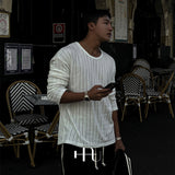 [HFORUS MADE]Forus Knitted pleats U - kneck long sleeves IN IVORY